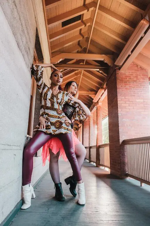 Two ladies posing