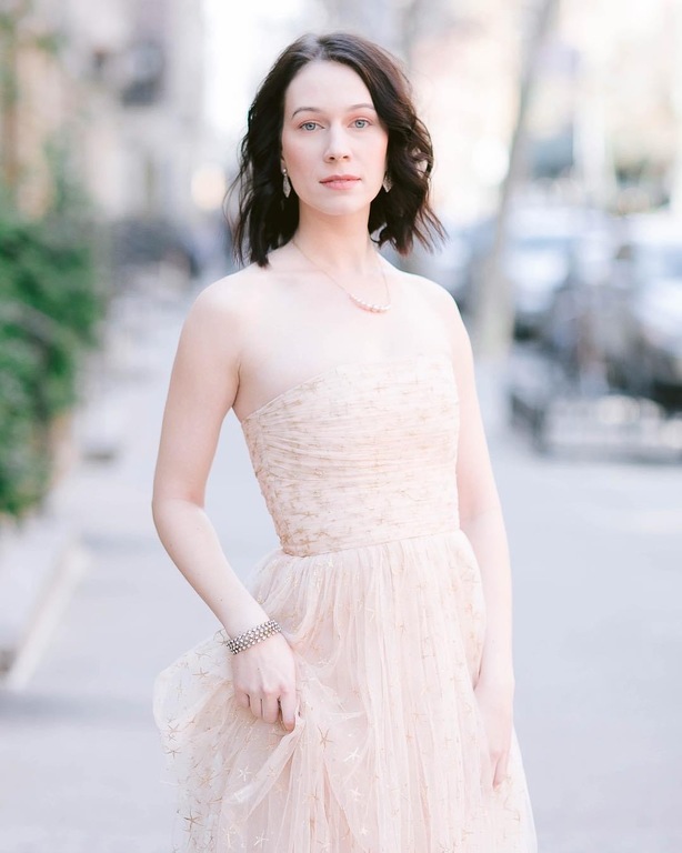 Lady in a white dress